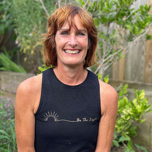 Caroline smiling outdoors